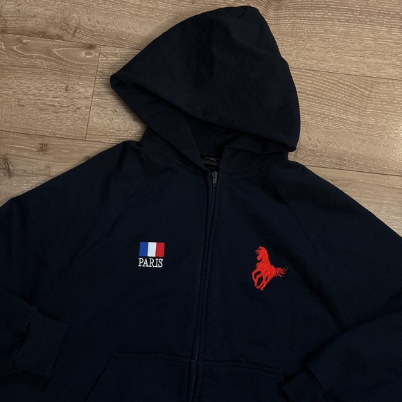 Balenciaga Polo Black Zip-Up Hoodie - Picture 2 of 11